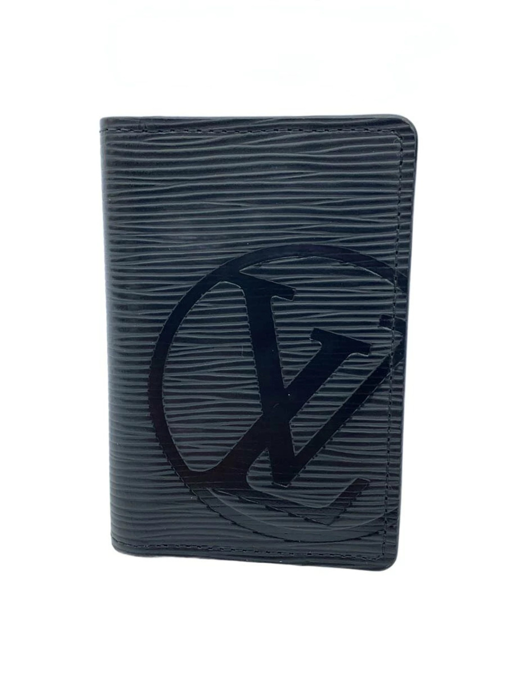 LOUIS VUITTON Organizer de Poche Epi LV Circle Cowhide Black